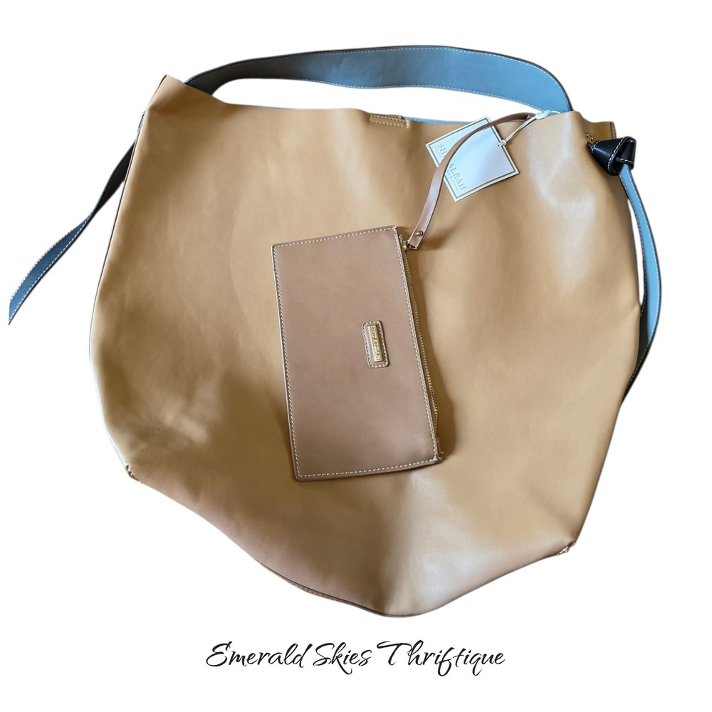 Shiraleah Tan Leather Minimalist Hobo Bag Large Shoulder Tote NWT free ship